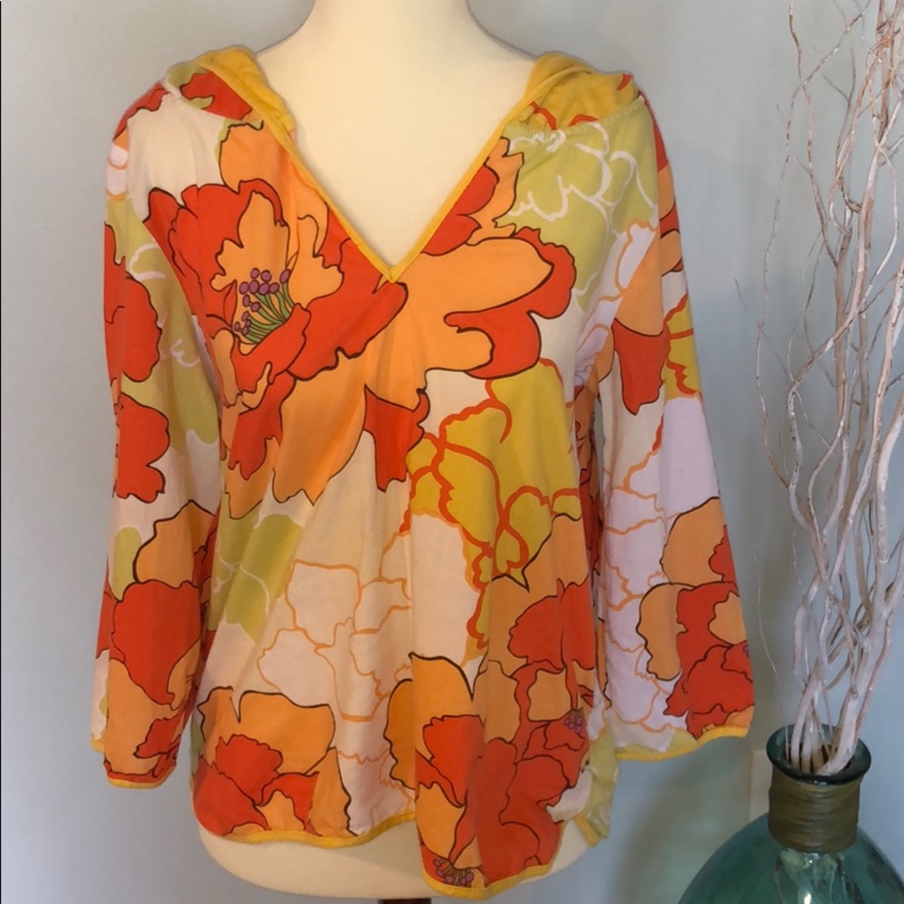 Vintage printed pull over...light cotton